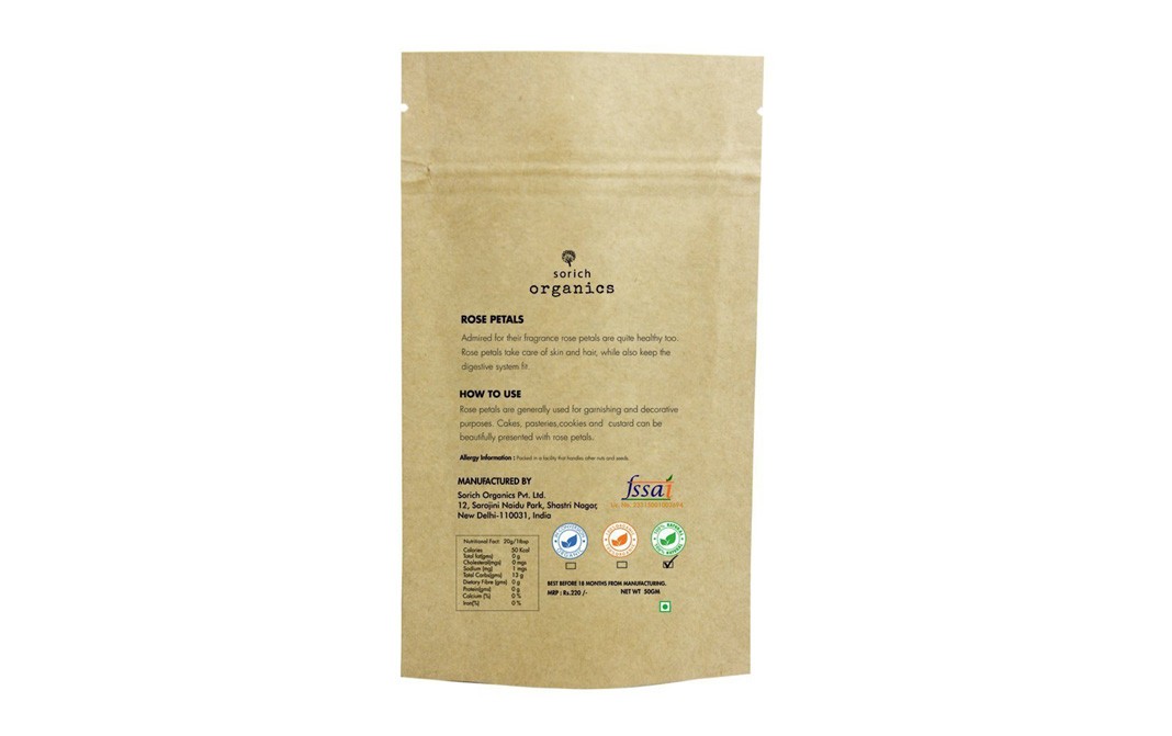 Sorich Organics Rose Petal Pure Herb    Pack  50 grams